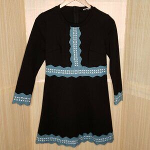 Fan Shang New Black Knit Dress Large